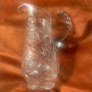 Vintage Czech Bohemian Crystal Pitcher